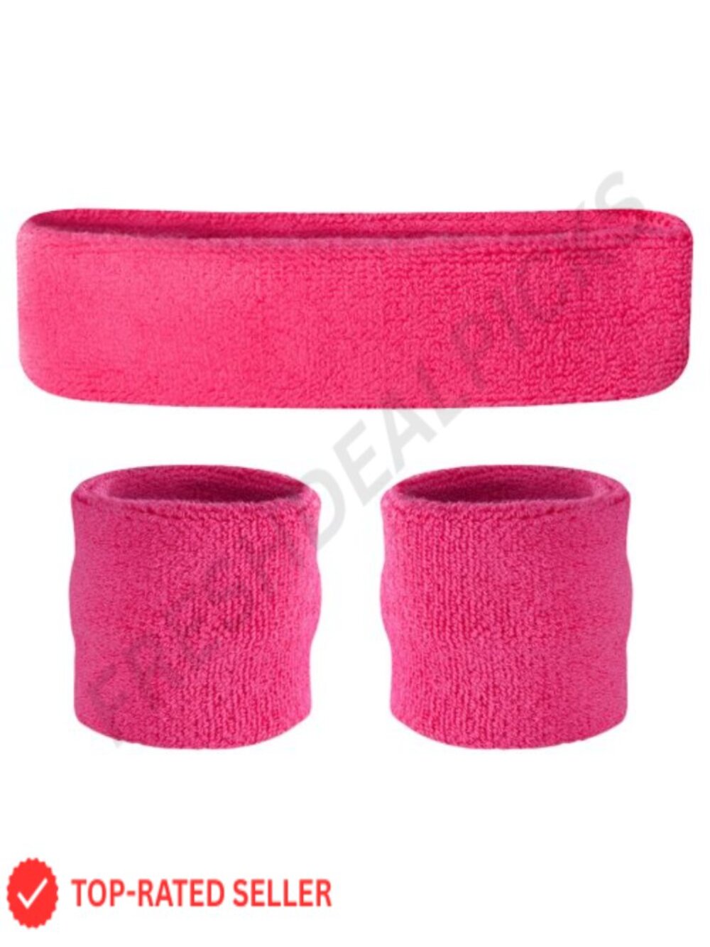 Sweatbands Set Moisture Wicking Terry Cloth Wristbands Headband Athletic